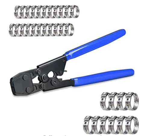 UCANVIN Professional PEX Clamp Tool Kit with 20pc 1/2