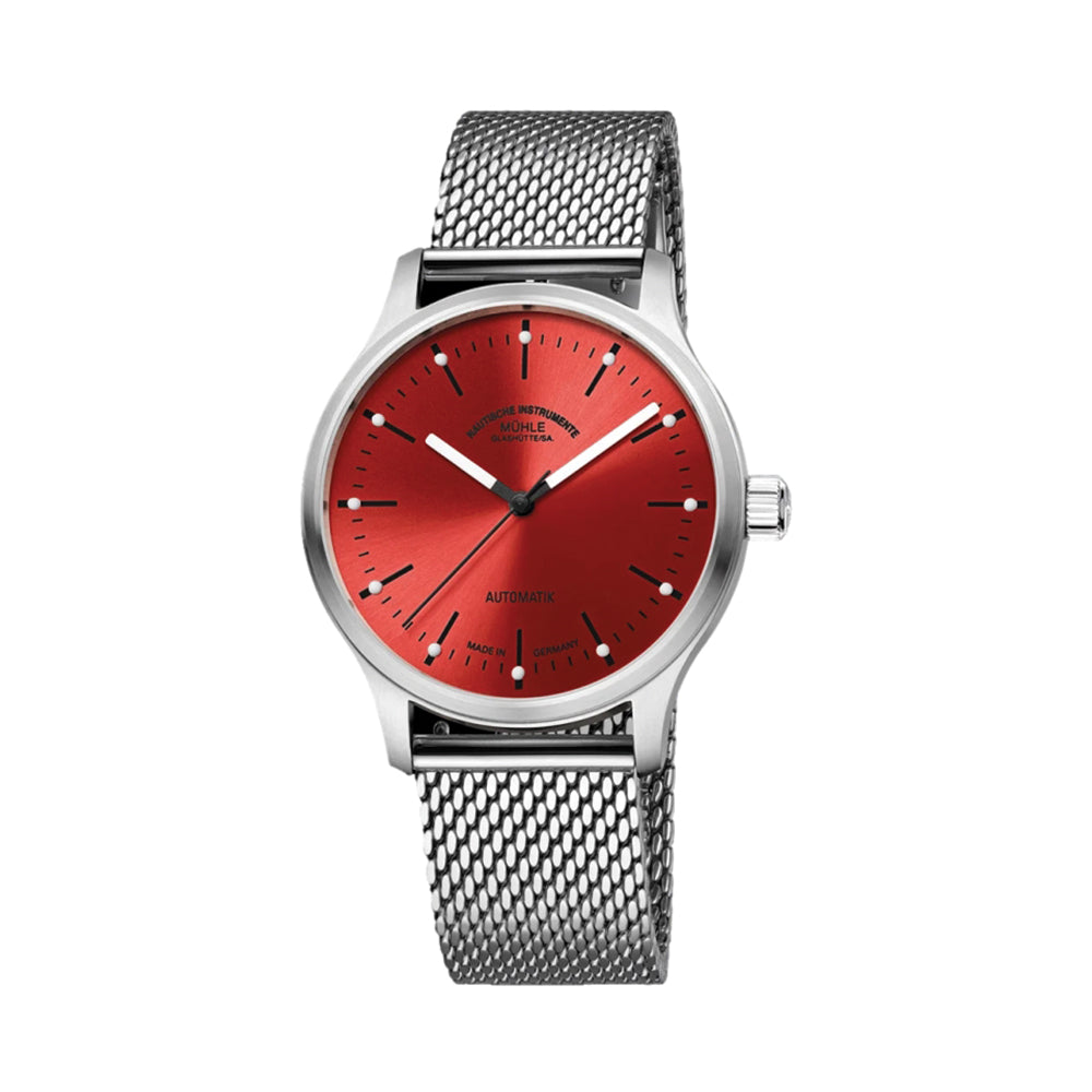 Panova Red 40mm Milanese Loop Stainless Steel Watch Band - Premium Adjustable Strap for Apple Watch, Samsung Galaxy & Smartwatches - Perfect for Workouts, Office & Everyday Wear