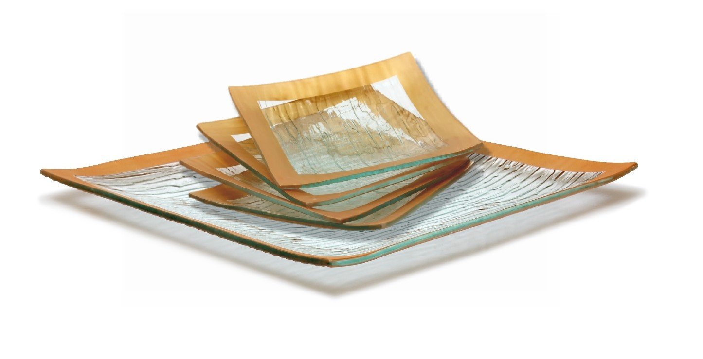Premium GAC Tempered Glass Serving Tray Set - 12