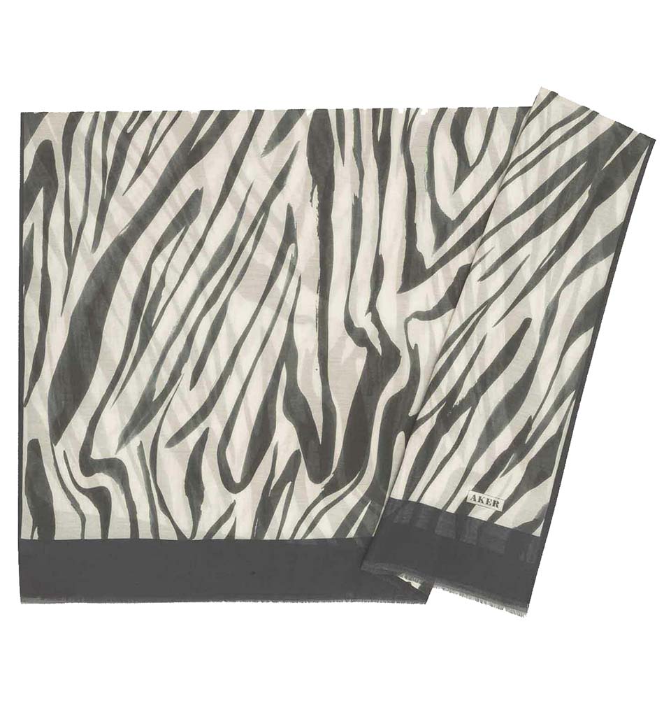 Aker Silk Cotton Patterned Hijab Shawl #8108 411 Black - Modest Muslim Headscarf for Women, Prayer, Daily Wear & Special Occasions