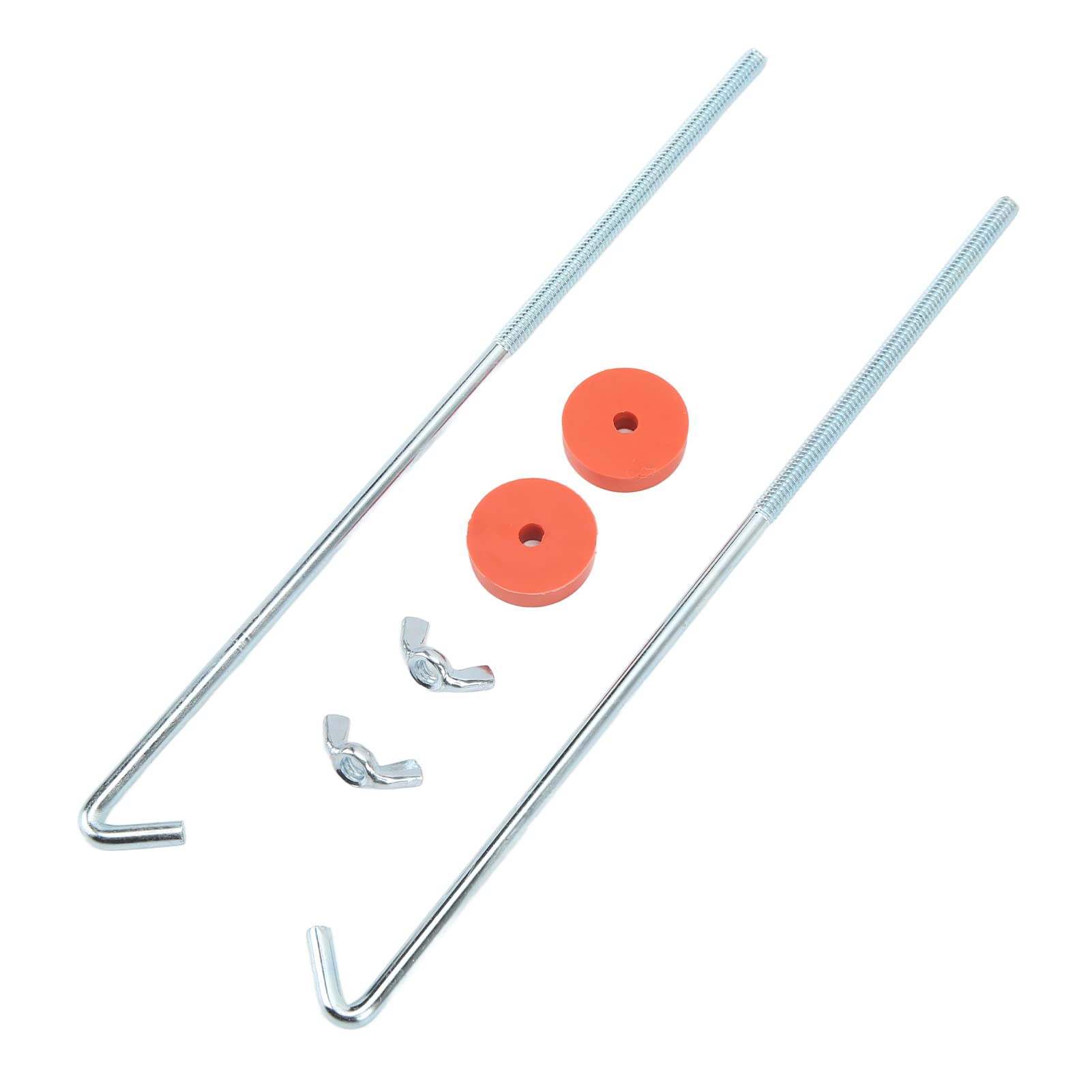 Raguso Rust-Proof Aluminum Alloy Battery Hold Down Kit with Chrome J Hook - Secure Car Battery for Trucks, SUVs & Classic Vehicles (Perfect for Off-Roading & Long-Term Storage)