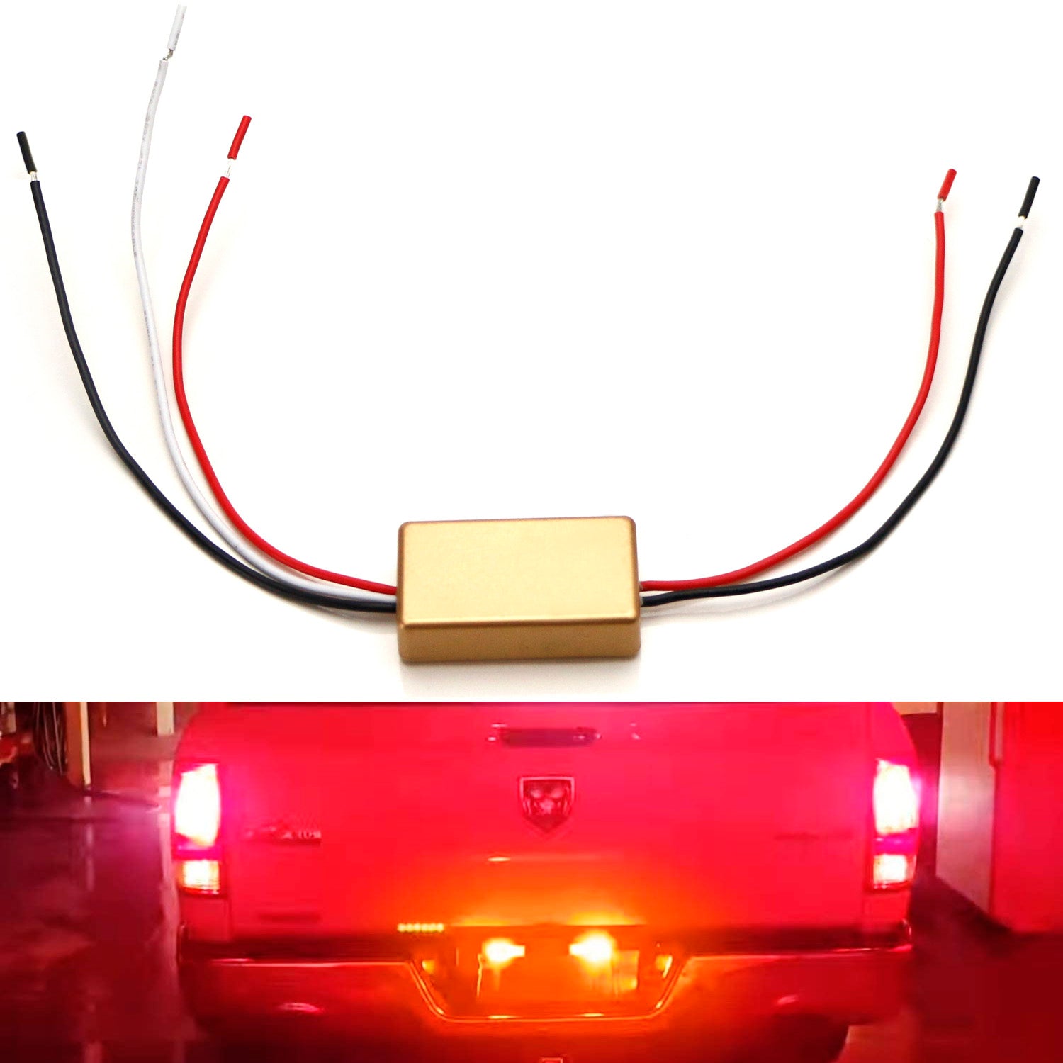 Brake Light Strobe Flash Module Box for Pilot Cars & Escort Vehicles - High Visibility Safety Strobe for Construction, Emergency, and Towing Vehicles