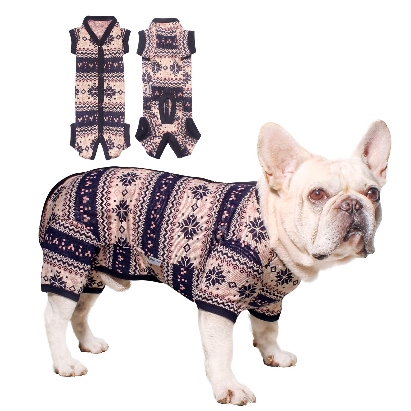 TONY HOBY Dog Sweater for Small & Medium Dogs - Soft Knitted Winter Warm Shirt for Cold Weather - Cozy Pet Apparel for Indoor & Outdoor Activities