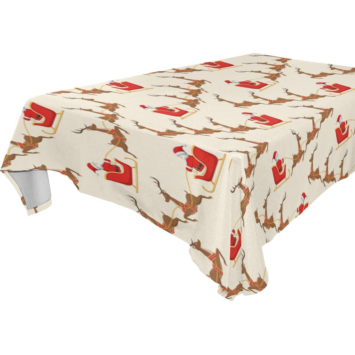 Christmas Santa on Sleigh Tablecloth 60