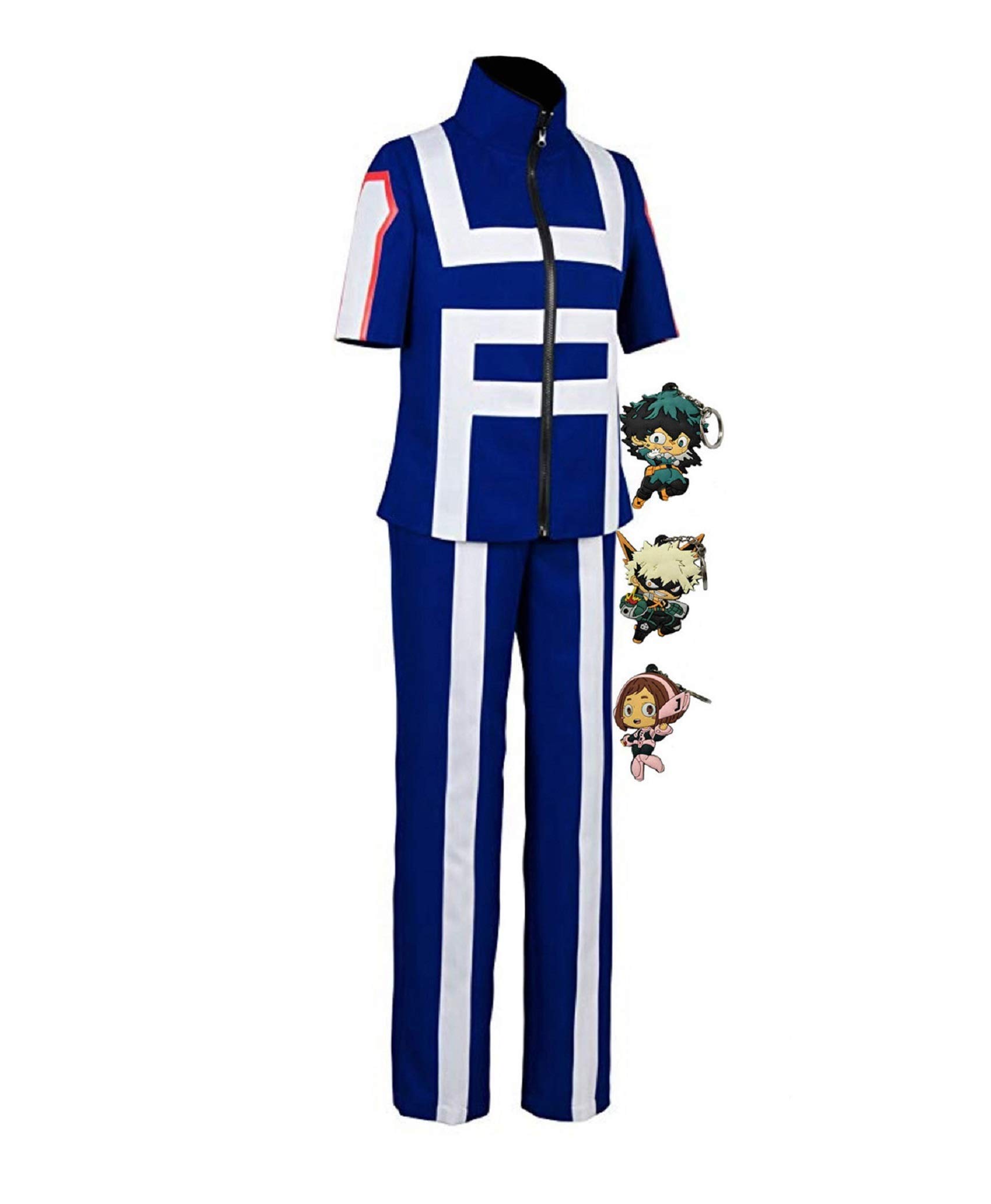 My Hero Academia MHA BNHA Cosplay Costume Uniform Outfit with 3 Keychains - Halloween Anime Party, Comic Con, Cosplay Event