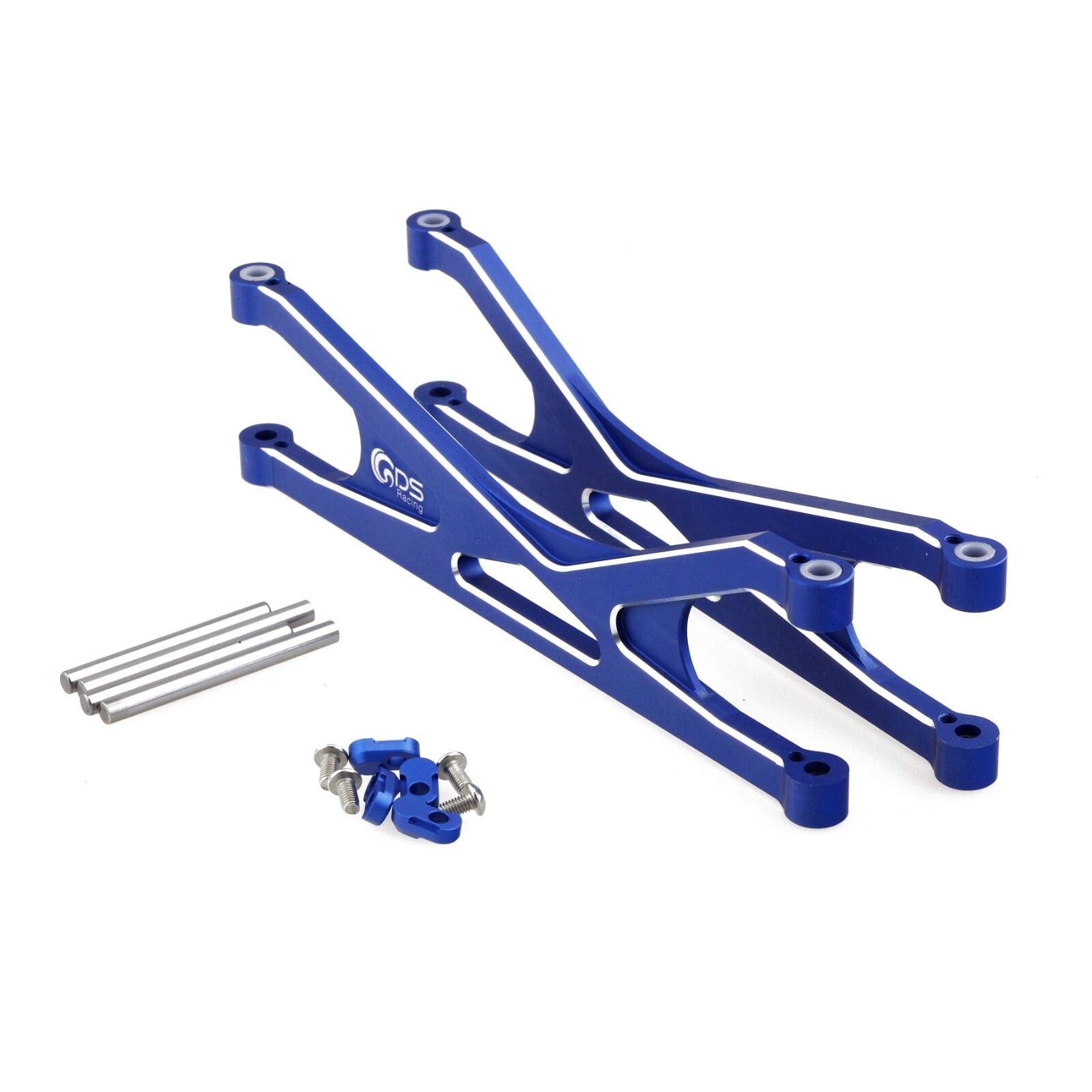 High-Performance Alloy Front & Rear Upper Suspension A-Arm Set (Blue) for Traxxas X-MAXX 1/5 Scale RC Monster Truck - Off-Road Bashing, Racing & Extreme Durability Upgrade