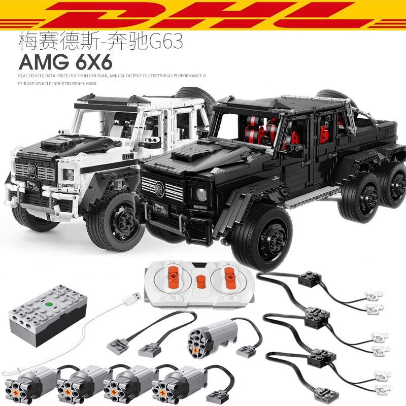 3300pcs RAEL LE J901 G63 AMG 6X6 LAND CRUISER Building Blocks Set - Compatible with Major Brands - Perfect for Kids & Adults Model Car Collection, DIY Construction Toy, Birthday Gift Idea for Car Enthusiasts