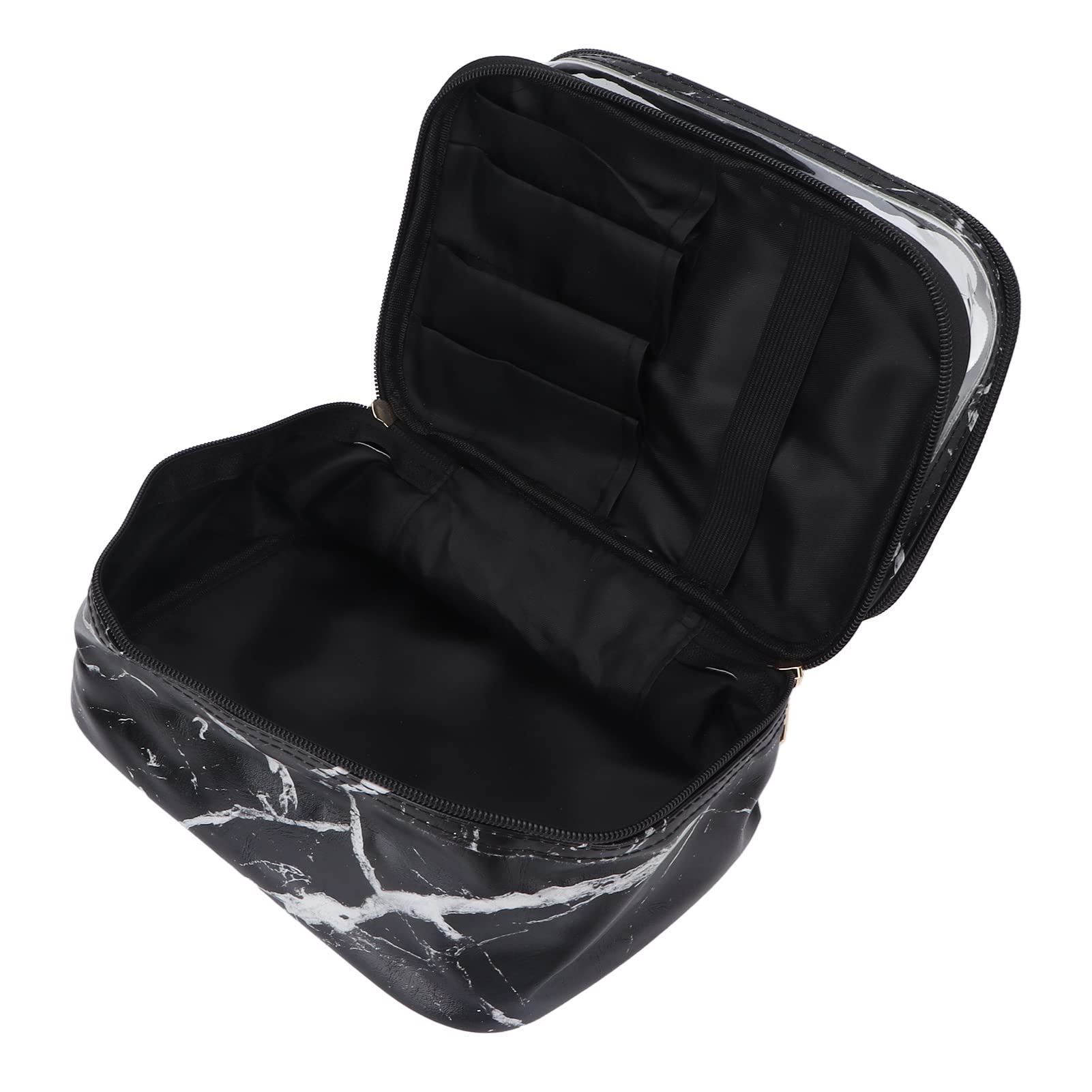 Large Transparent Makeup Bag - Double Layer PVC Travel Cosmetic Organizer with High Capacity for Women | Perfect for Travel, Home Storage & Daily Use