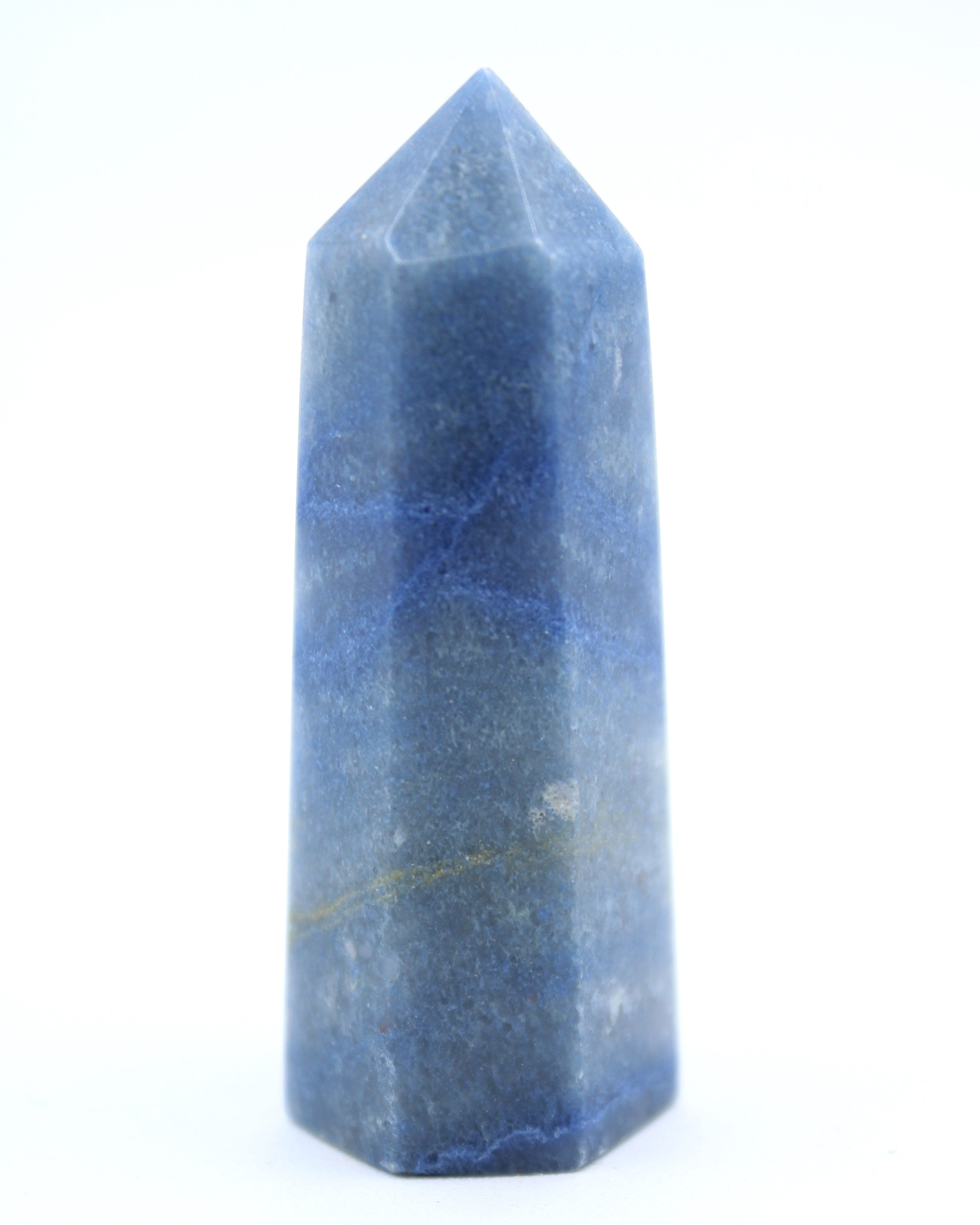 Blue Quartz Crystal Tower - Natural Healing Stone for Home Decor, Meditation & Energy Cleansing | Perfect for Office Desk, Yoga Space & Gift Giving
