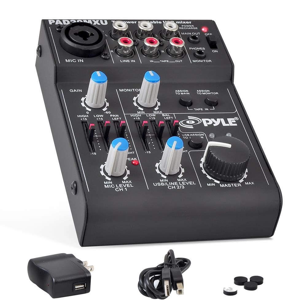 Professional Compact DJ Mixer - USB Audio Interface for Live Mixing & Music Production | Perfect for Home Studios, Clubs & DJ Performances
