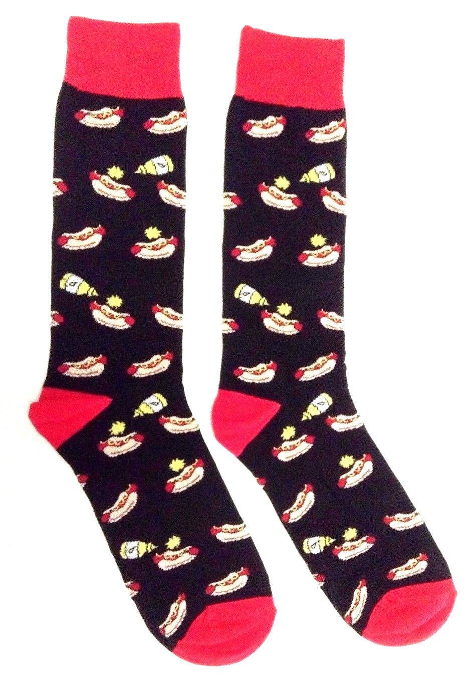 Fast Food Munchies Crew Socks - Fun Cartoon Burger Fries Soda Print Novelty Socks for Men & Women - Perfect for Fast Food Lovers, Gift Giving, and Casual Wear