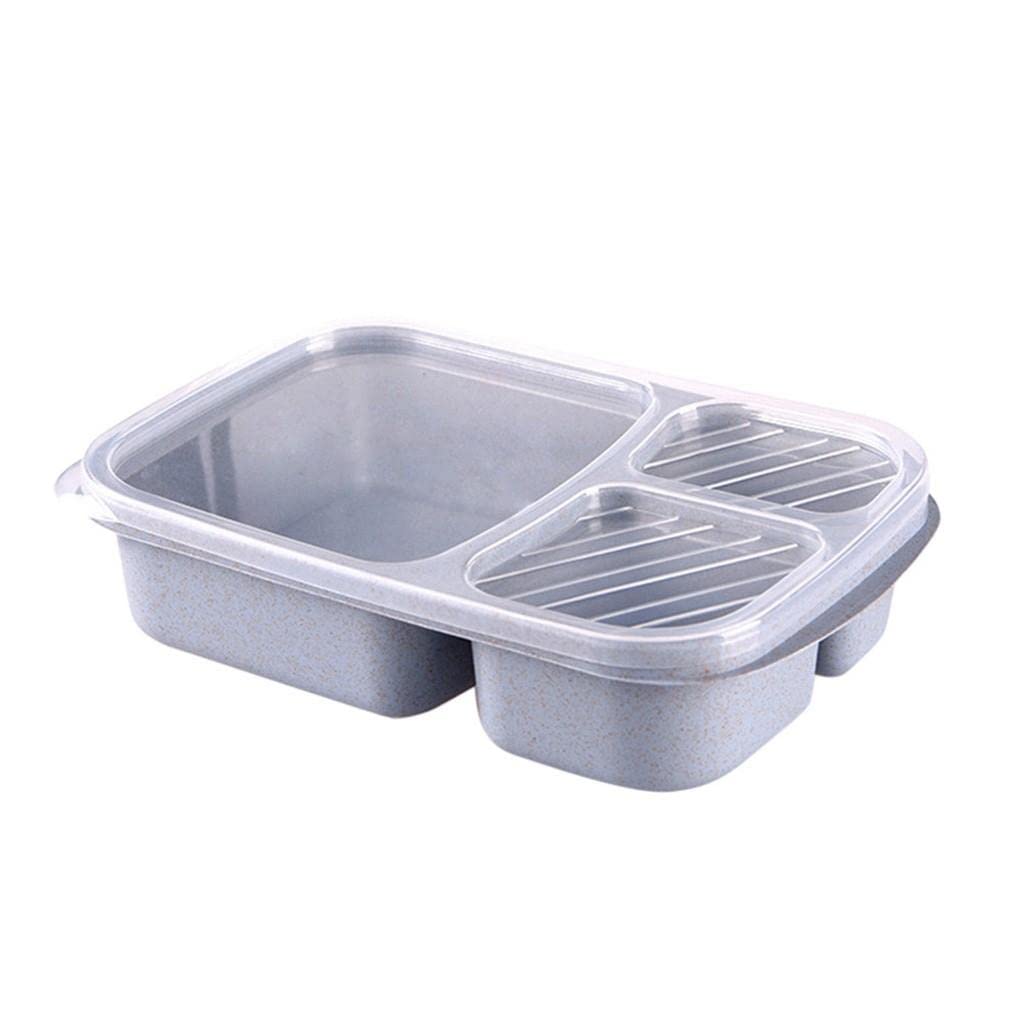 Microwave Safe 3-Compartment Bento Lunch Box for Kids & Adults - Insulated Food Container for Work, School & Picnic - Perfect for Meal Prep, Snacks & Fruit Storage