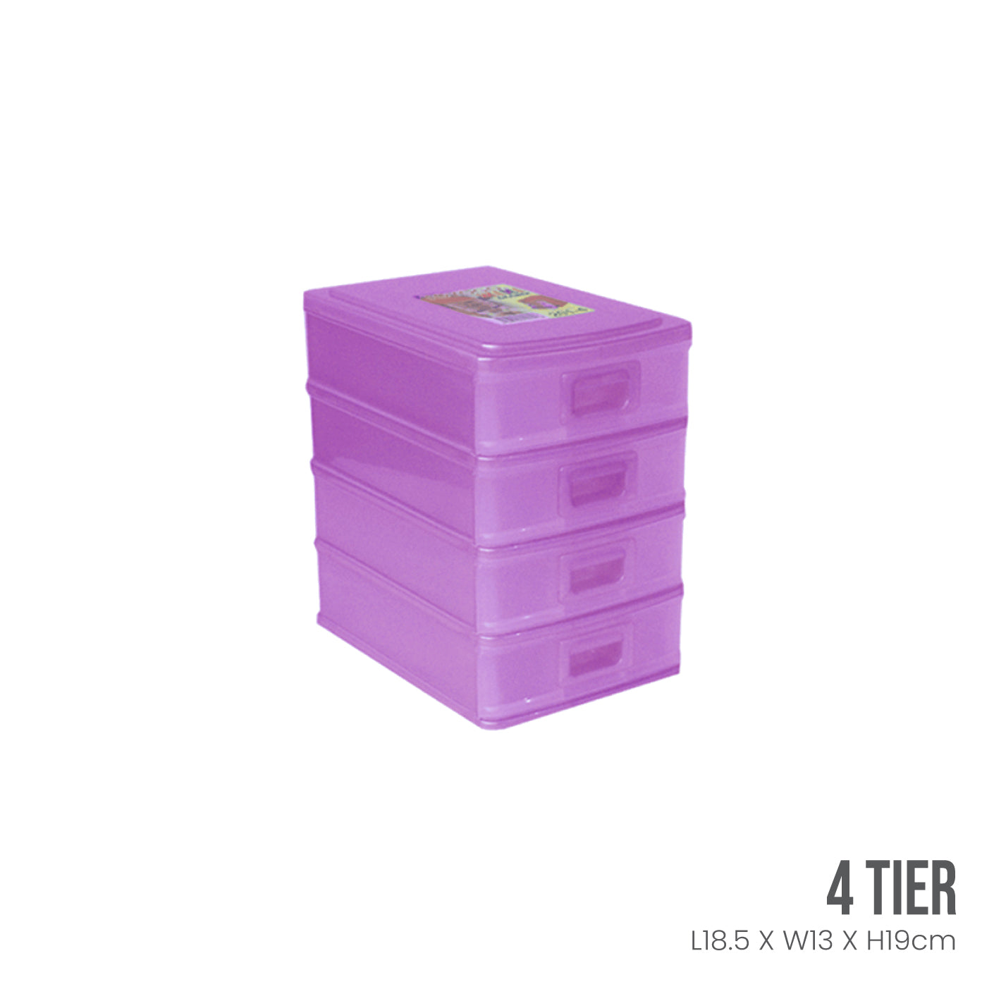 4 Tier Mini Drawer Organizer - Compact Storage Solution for Office, Kitchen, Bathroom & Bedroom Organization