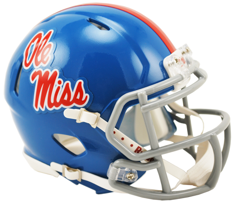 Ole Miss Rebels Powder Blue Riddell Speed Mini Helmet - Authentic NCAA Football Collectible for Fans, Display & Gifts - Perfect for Game Day Decor, Office Display & Sports Memorabilia Collection