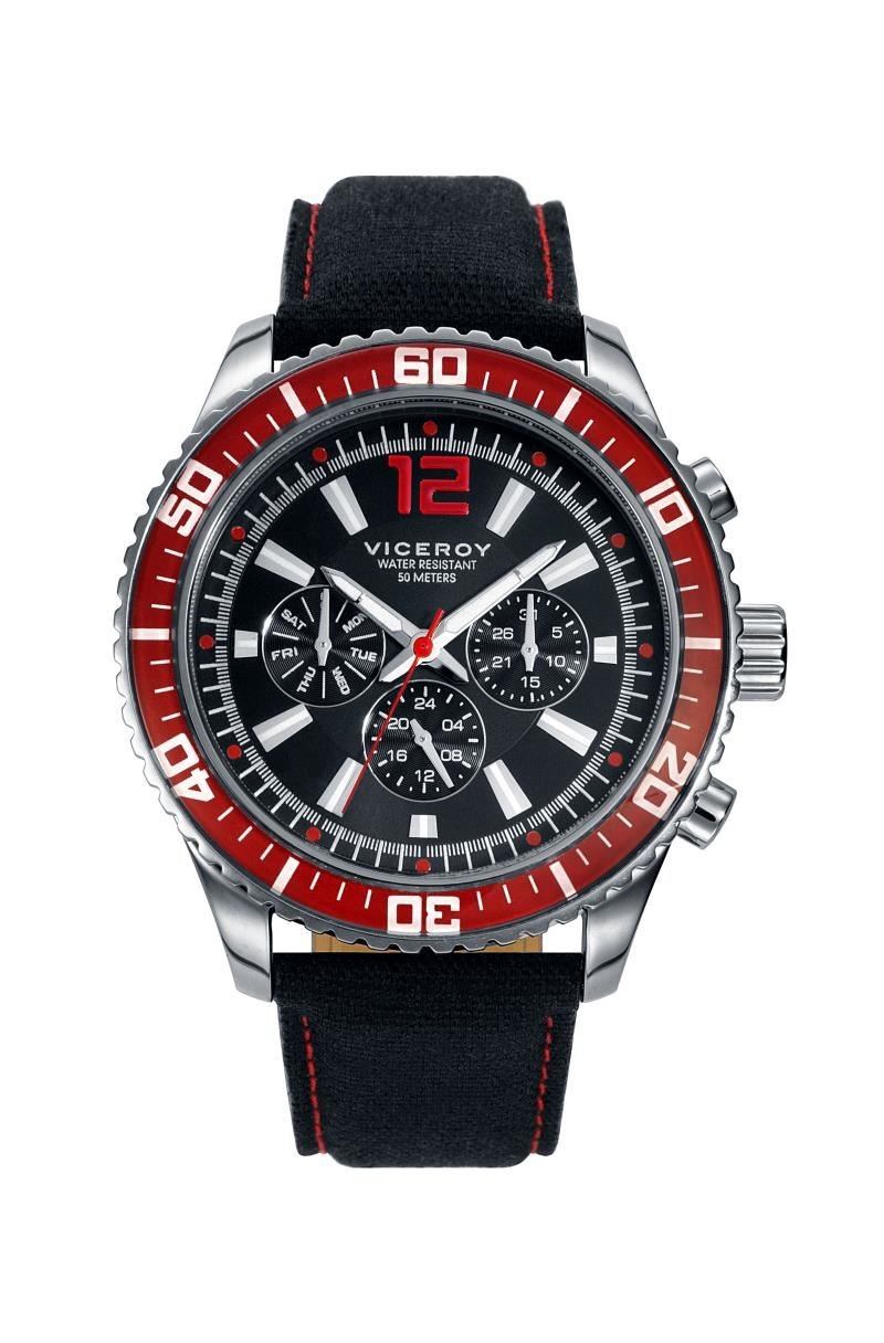 VICEROY 40435-55 Men's Multifunctional Watch - Waterproof, Chronograph, Date Display for Business, Sports & Casual Wear