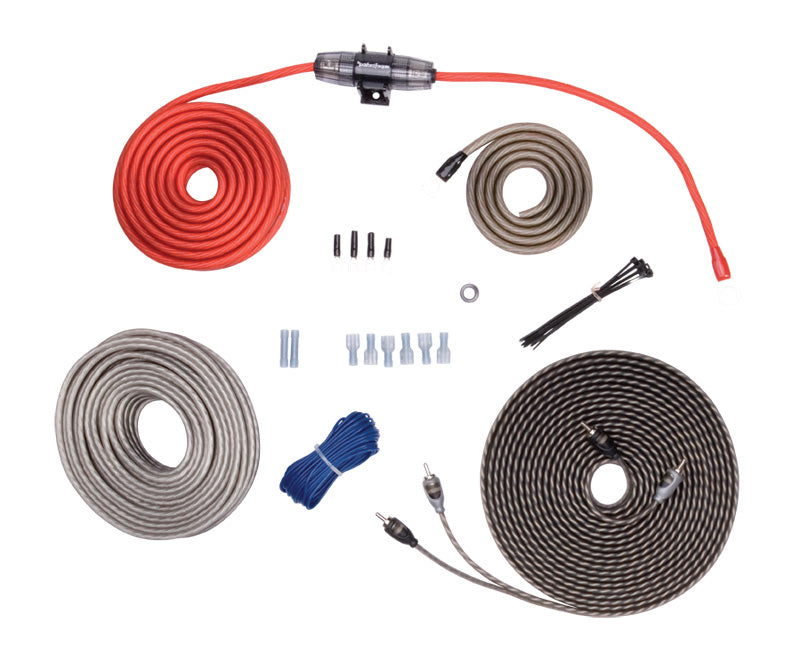 Rockford Fosgate RFK8X Marine Grade 8 Gauge Amplifier Wiring Kit - High-Performance Audio Power Cable for Boats, Cars, and RVs | Durable, Waterproof, and Corrosion-Resistant for Marine and Outdoor Use