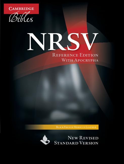 NRSV Reference Bible with Apocrypha - Black French Morocco Leather (NR563:XA) | Premium Study Bible for Home Worship, Church Services & Biblical Research
