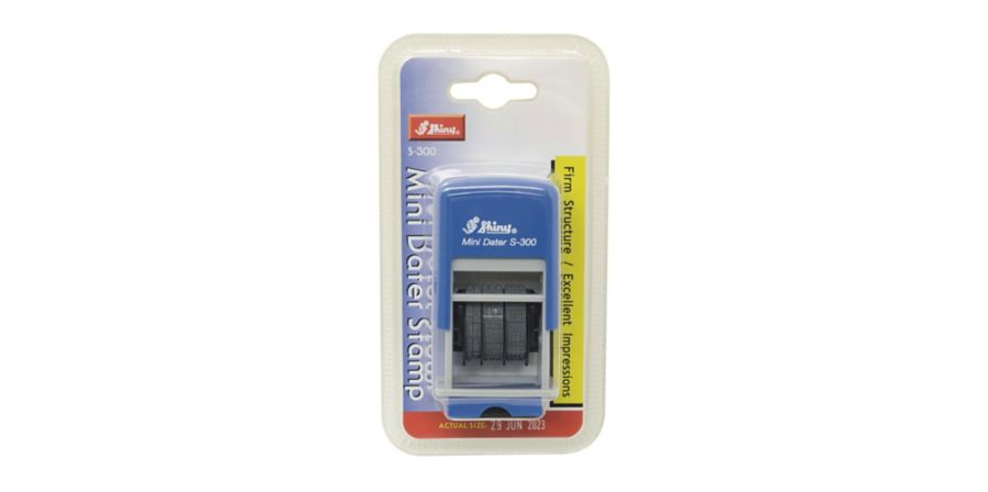 Shiny S 300 Date Stamp - 3mm Self-Inking Stamp for Planners, Journals & Documents - Perfect for Office, School & Home Organization