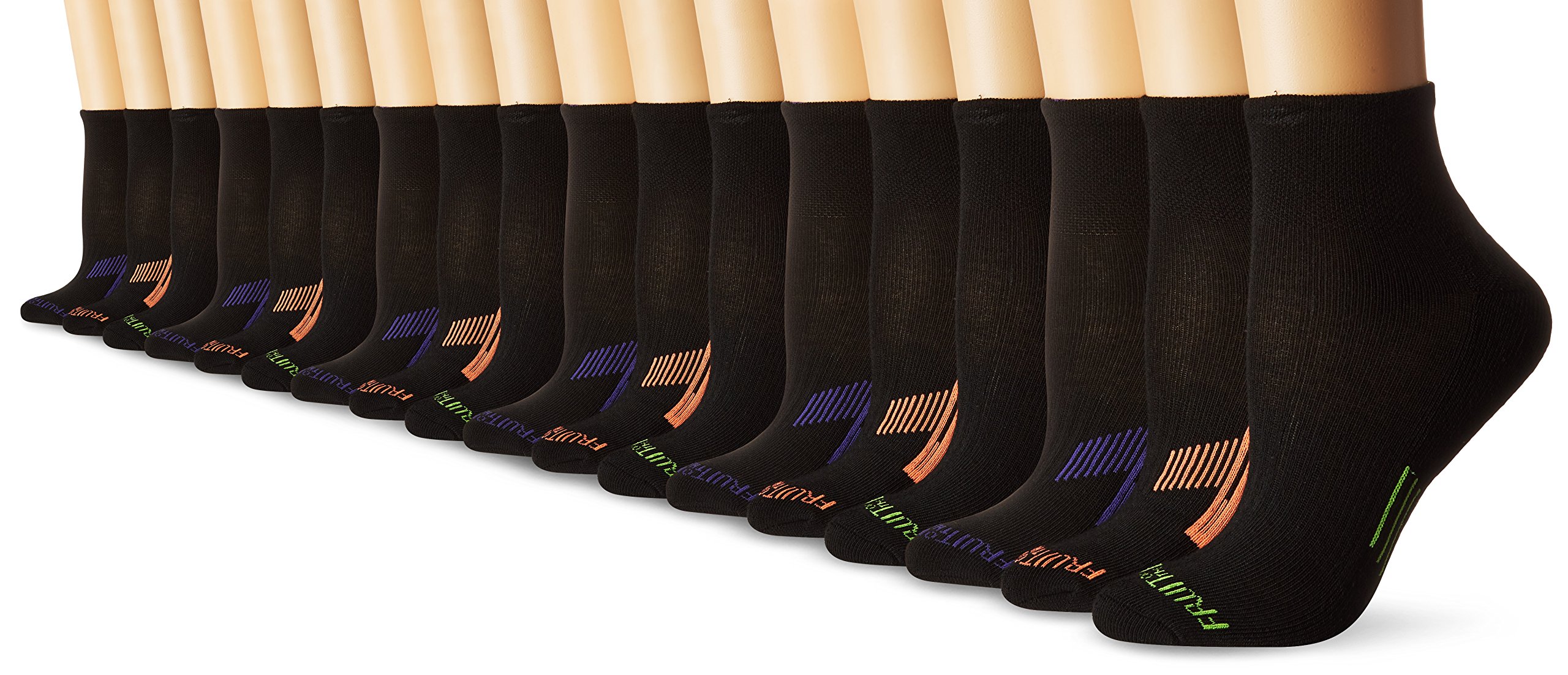 Fruit of the Loom Women's Comfortable Cotton Ankle Socks 6-Pack - Breathable Everyday Socks for Workout, Running, Yoga & Casual Wear