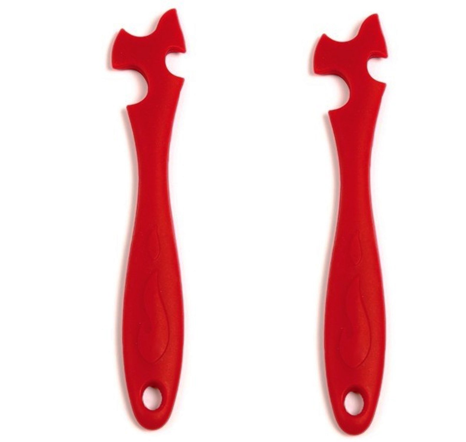 Norpro 1229 Red Silicone Oven Rack Push/Pull (2-Pack) - Heat-Resistant Non-Slip Grip for Baking, Roasting & Broiling - Safe & Easy Oven Rack Handle for Kitchens