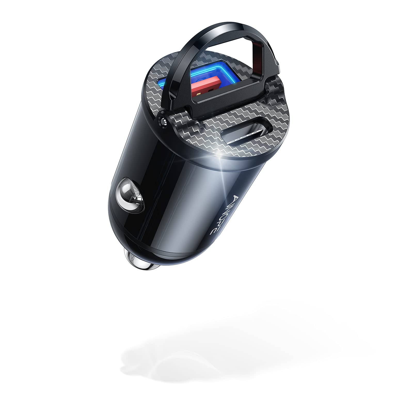 AINOPE 60W USB C Car Charger Fast Charger - Smallest Flush Fit 30W QC & 30W PD Dual Port Cigarette Lighter Adapter - Compatible with iPhone 15/14 Pro Max, Samsung S23/S22, iPad, MacBook - Perfect for Road Trips & Fast Charging On-The-Go