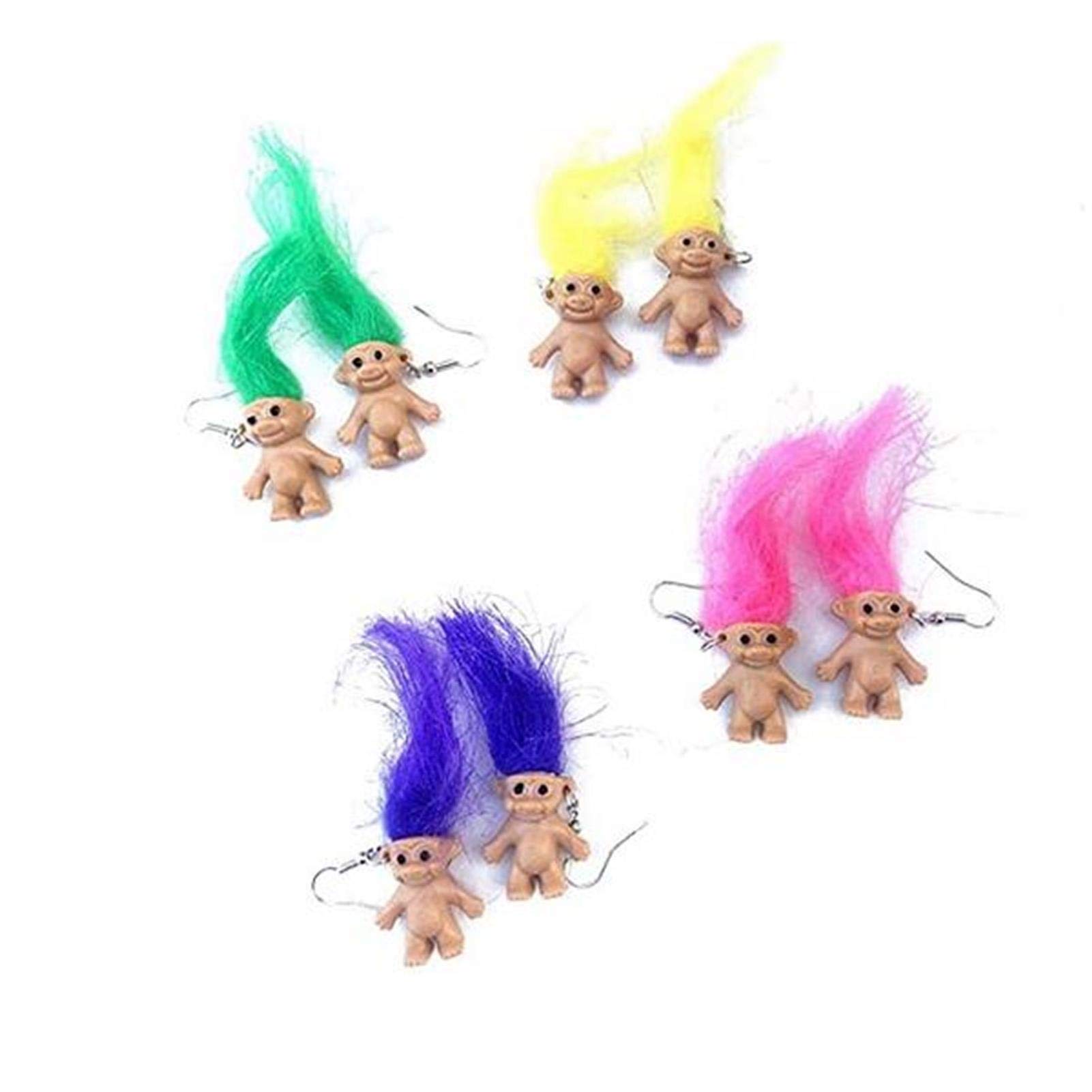 Handmade Resin Ugly Doll Earrings - Colorful Cartoon Dangle Drop Earrings for Women & Girls | Punk Exaggerated Creative Jewelry for Parties, Cosplay & Unique Fashion