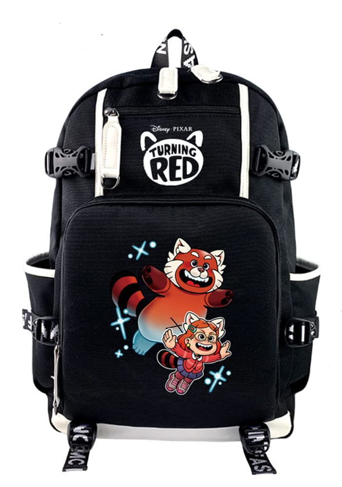 Red Turning Backpack - Durable School Bookbag for Students & Travel (Black) - Perfect for College, Hiking & Everyday Use