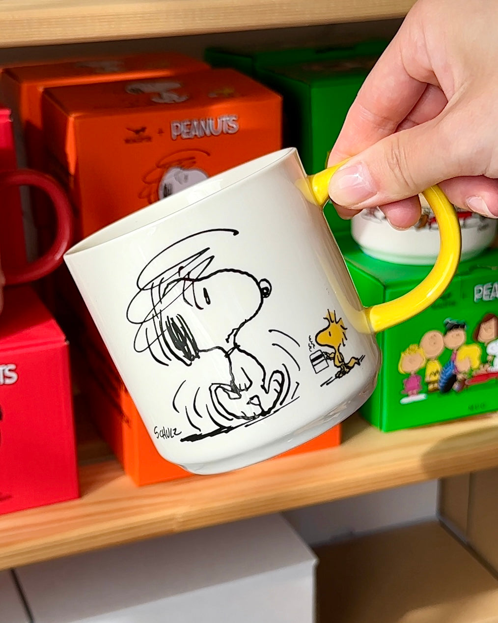 Official Peanuts Snoopy 'Not Worth a Thing Before Coffee' Ceramic Mug - 15oz Funny Coffee Cup for Sleepy Mornings, Office Desk & Home Use - Perfect Gift for Coffee Lovers & Peanuts Fans