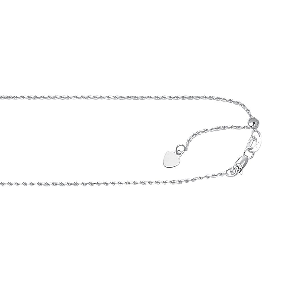 10K Gold 0.95mm Adjustable Rope Chain Necklace for Women - Dainty Thin Layering Jewelry for Everyday Wear & Special Occasions