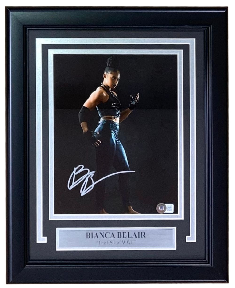 Bianca Belair Autographed WWE 8x10 Photo - Signed Framed Wrestling Memorabilia for Collectors & Fans - Perfect for Home, Office, or Man Cave Decor
