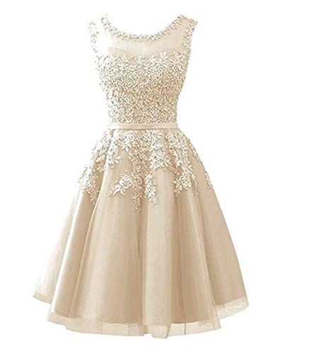 ANGELA Women's Appliques Short Prom Dresses 2021 | Homecoming Dresses for Teens | Elegant Party Gowns for Formal Events, Dances & Special Occasions