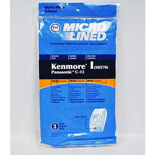 DVC Kenmore I 50570 609315 Micro Allergen Vacuum Cleaner Bags - 150 Pack | Made in USA | HEPA Filtration for Dust Mites & Pet Dander | Compatible with Kenmore Canister Vacuums | Perfect for Allergy Sufferers & Pet Owners