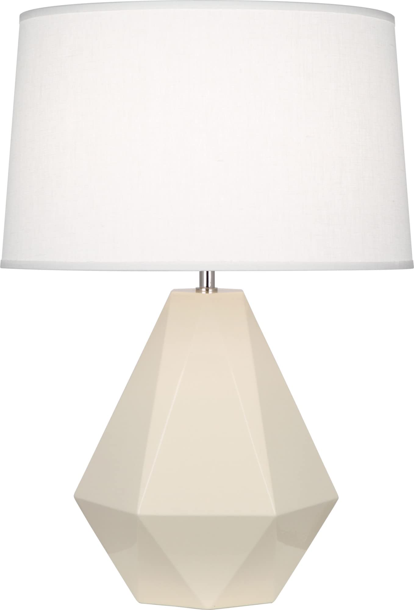 Delta Table Lamp in Bone Color - Modern Desk Lamp for Home Office, Bedroom, and Living Room Lighting