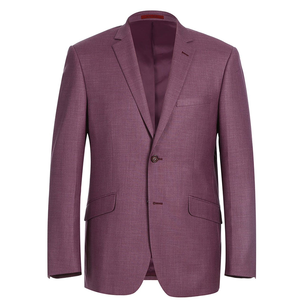 Alessandro Vitello by Renoir Berry Slim Fit Notch Lapel Solid Suit 293 16 | Men's Formal Business Attire for Weddings, Interviews & Special Occasions