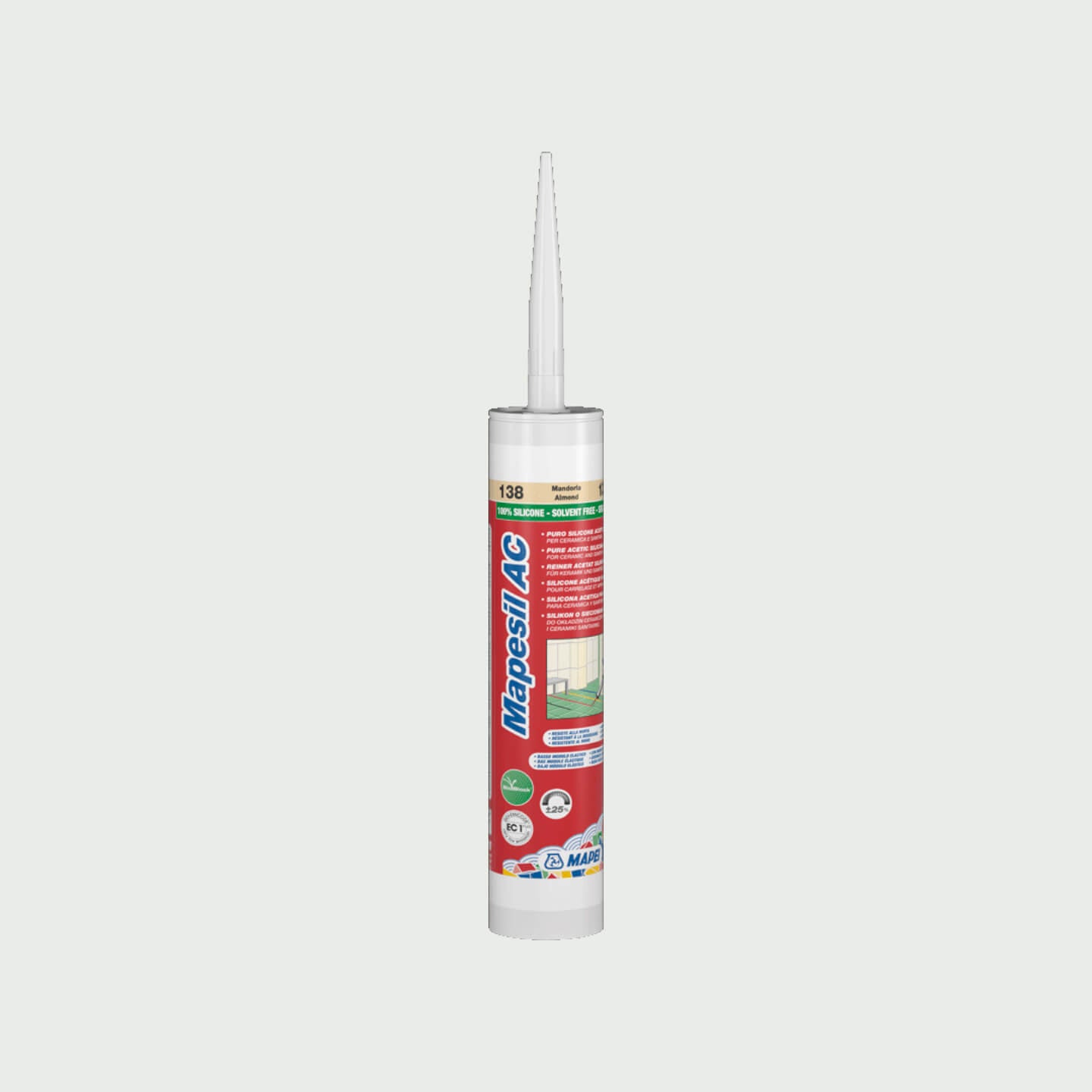 Mapei Silicone AC 103 310ml Moon White Sealant - High-Performance Adhesive for Bathroom, Kitchen & Window Repairs - Waterproof & Weatherproof Solution for Home Improvement Projects