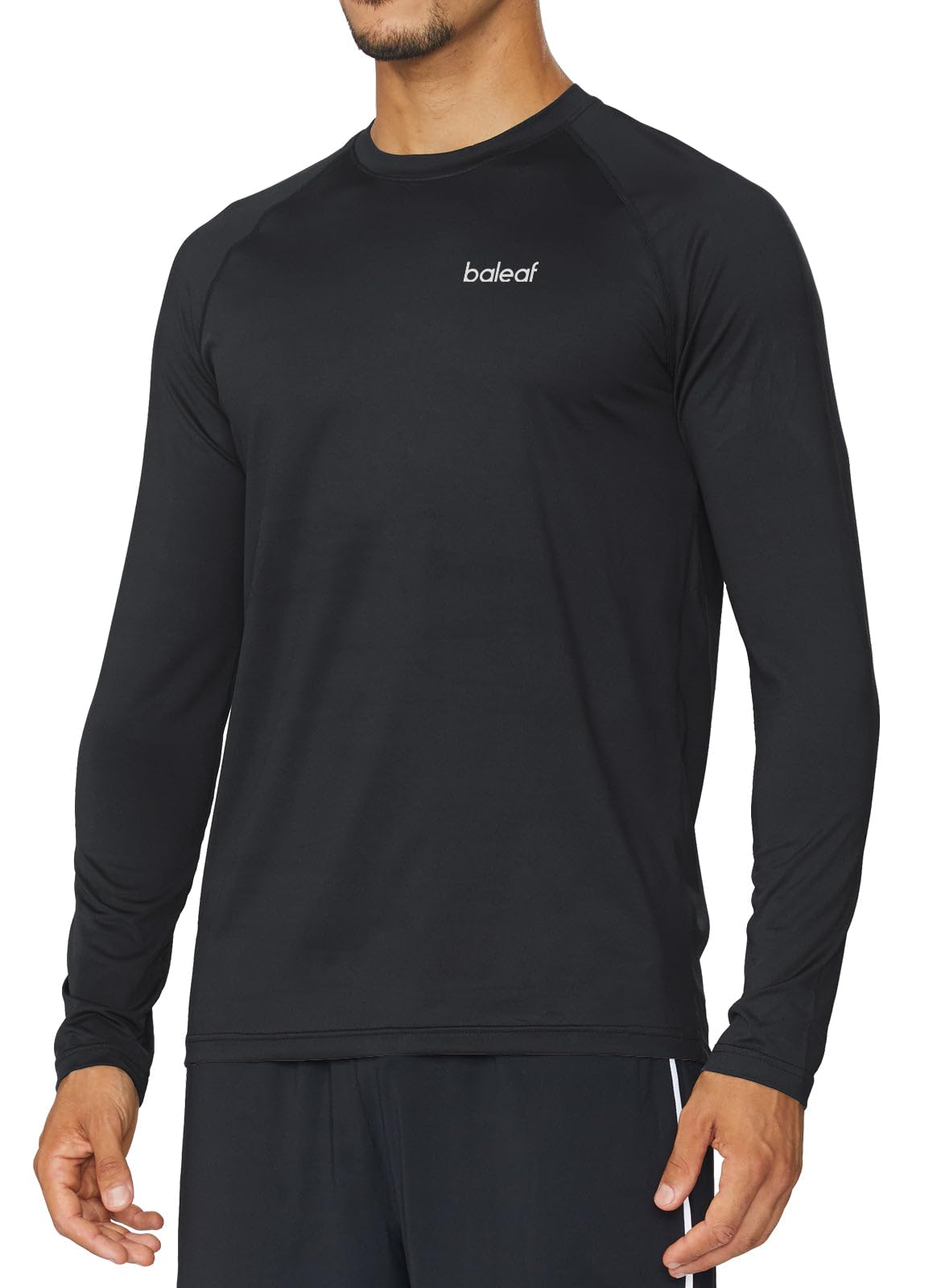 Baleaf Men's Long Sleeve Running Shirt - Quick Dry Athletic Workout T-Shirt, Lightweight Soft Fishing Tee Top for Jogging, Gym & Outdoor Activities
