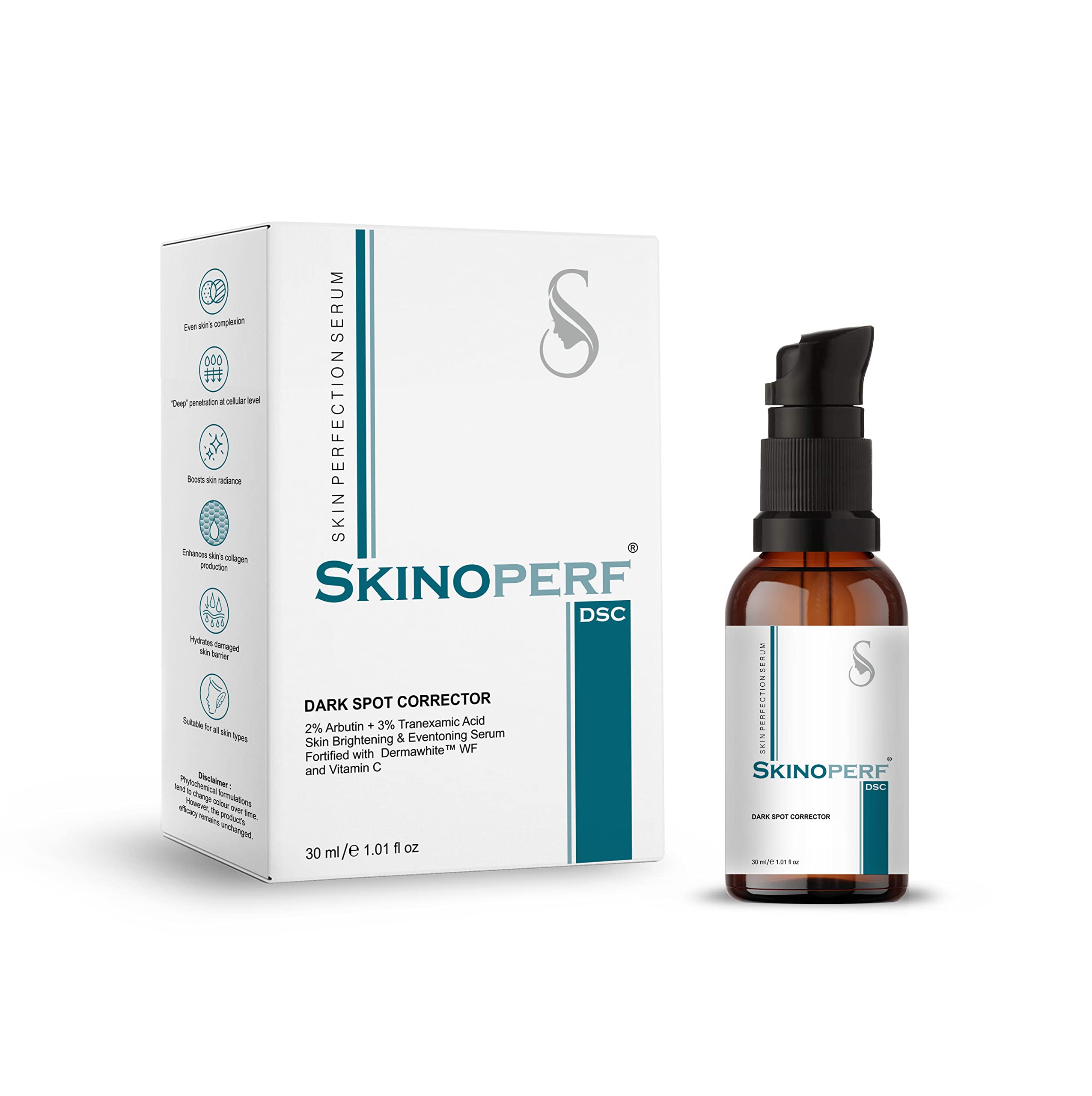 SKINOPERF DSC SERUM - Anti-Aging Facial Serum with Hyaluronic Acid & Vitamin C for Glowing Skin | Perfect for Nighttime Skincare Routine & Daily Hydration