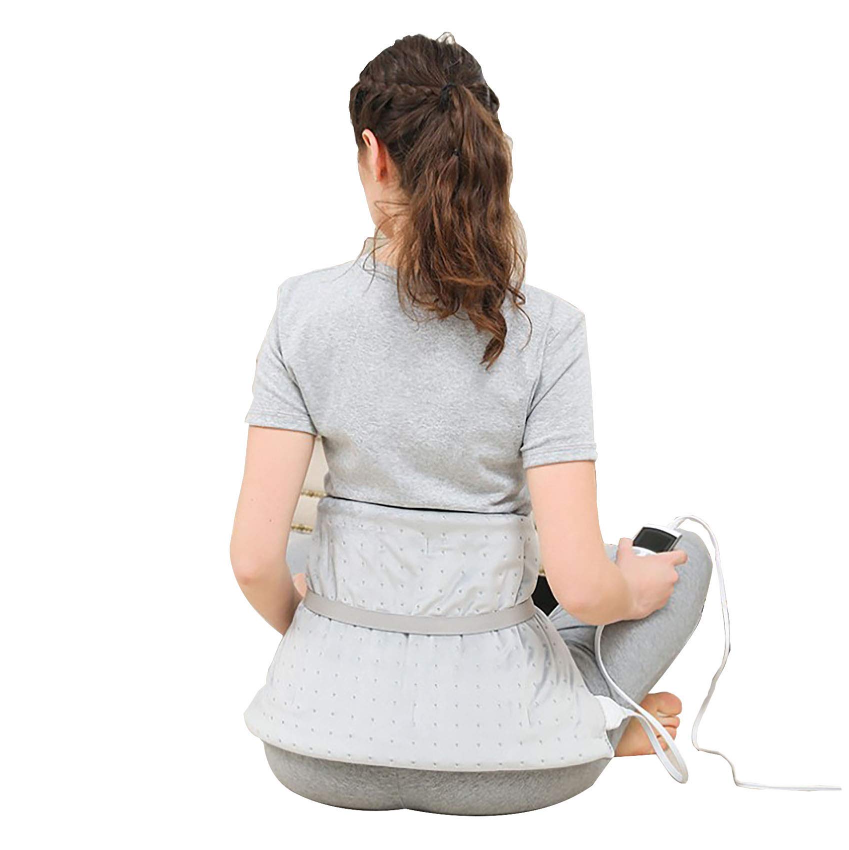 XBSLJ Weighted Heating Pad with Calming Heat & Massage - Auto Shut Off, Moist/Dry Heat Therapy for Pain Relief - 12x24 inch (30x60cm) - Perfect for Back Pain, Muscle Soreness & Stress Relief at Home or Office