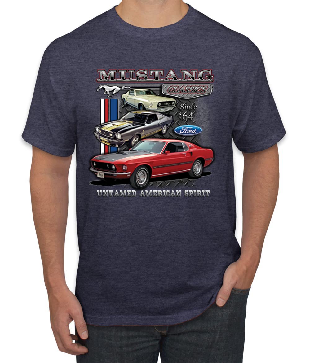 Ford Mustang Classic American Muscle Car Men's Graphic T-Shirt - Perfect for Car Enthusiasts, Casual Wear & Gift Giving
