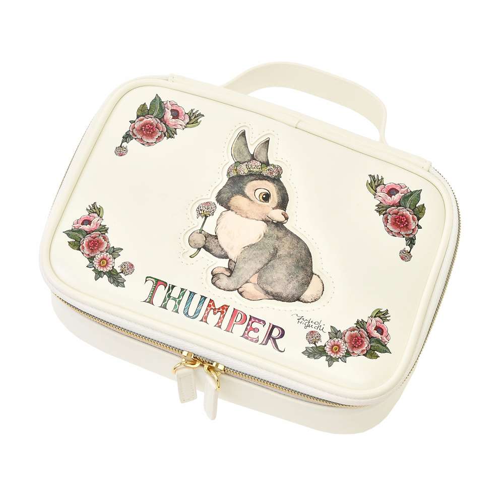 Disney Artist Collection by Yuko Higuchi - Cute Vintage Vanity Case for Women, Makeup Bag & Travel Cosmetic Organizer (Perfect for Disney Fans, Gift Idea & Daily Use)