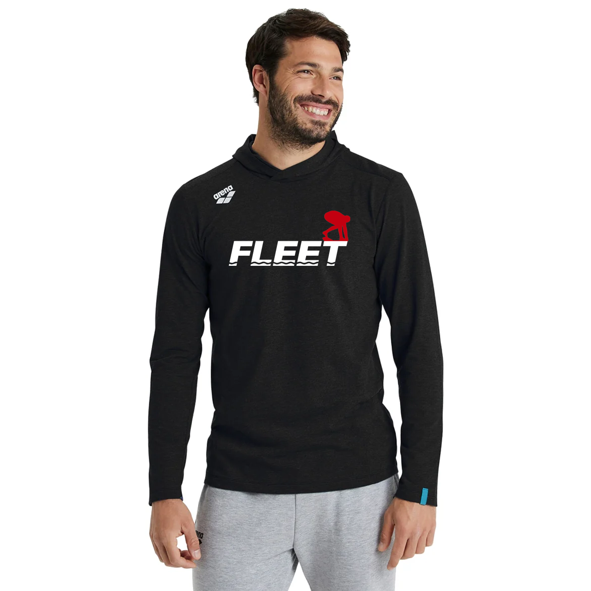FLEET Arena Unisex Team Hooded T-Shirt with Logo - Customizable Hoodie for Sports Teams, School Clubs & Group Events - Perfect for Team Uniforms, Fan Gear and Casual Wear