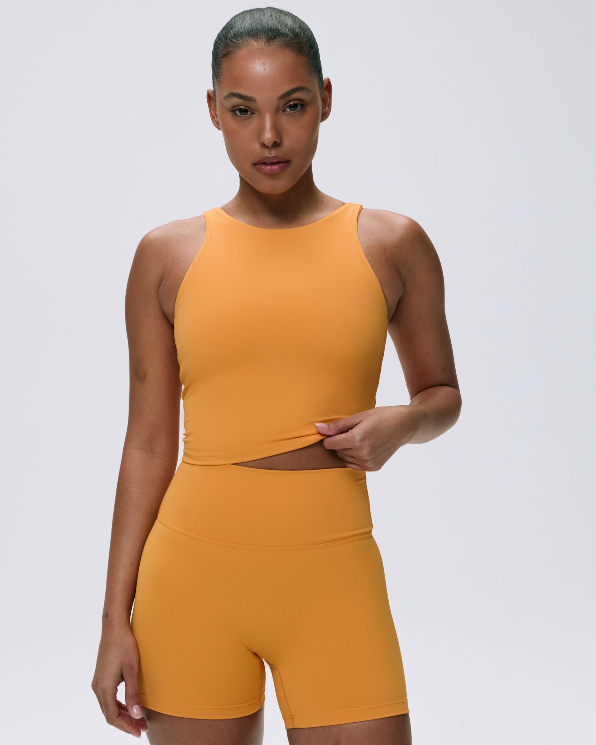 Ultimate Racer Front Scoop Back Top - High Performance Racing Shirt in Mango Orange | Perfect for Track Days, Motorsport Events & Racing Enthusiasts