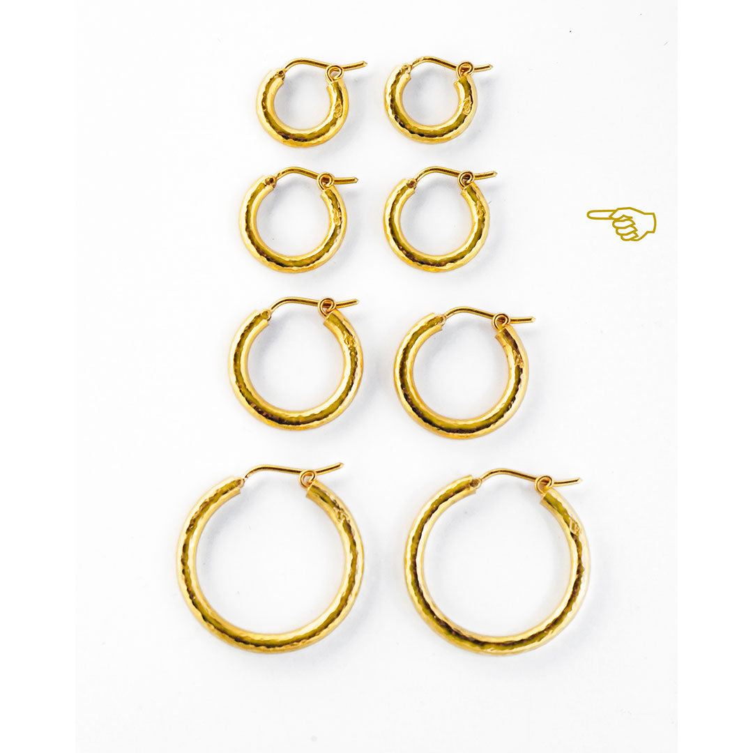 Elizabeth Locke Big Baby Hoop Earrings - 14K Gold Plated Dainty Hoop Earrings for Women, Minimalist Everyday Jewelry Gift | Perfect for Work, Date Night & Special Occasions