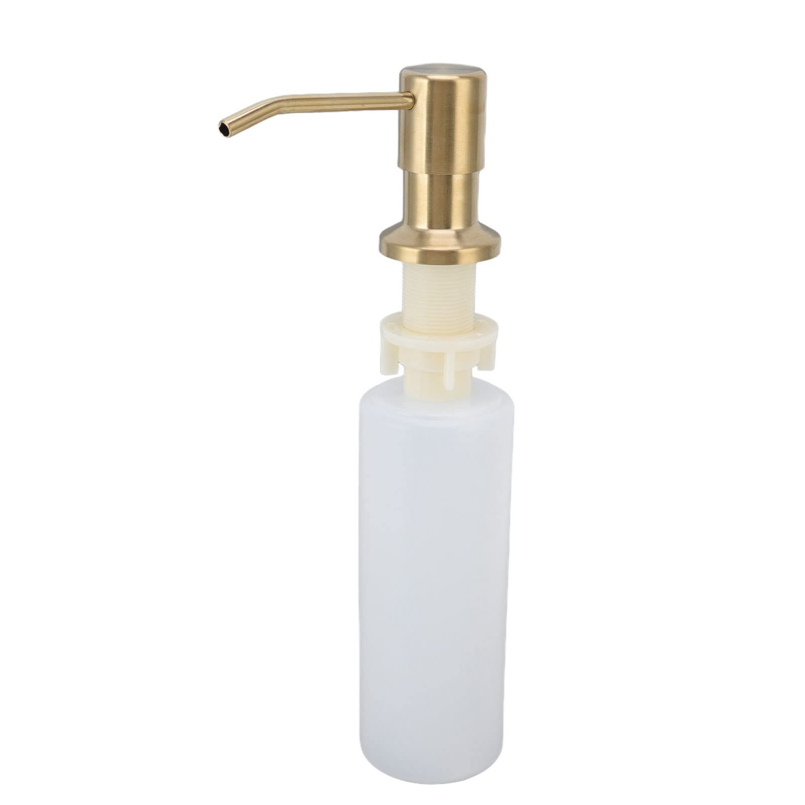 Stainless Steel 360° Rotating Soap Dispenser - 300ml for Kitchen Sink (Gold) | Bathroom & Home Use