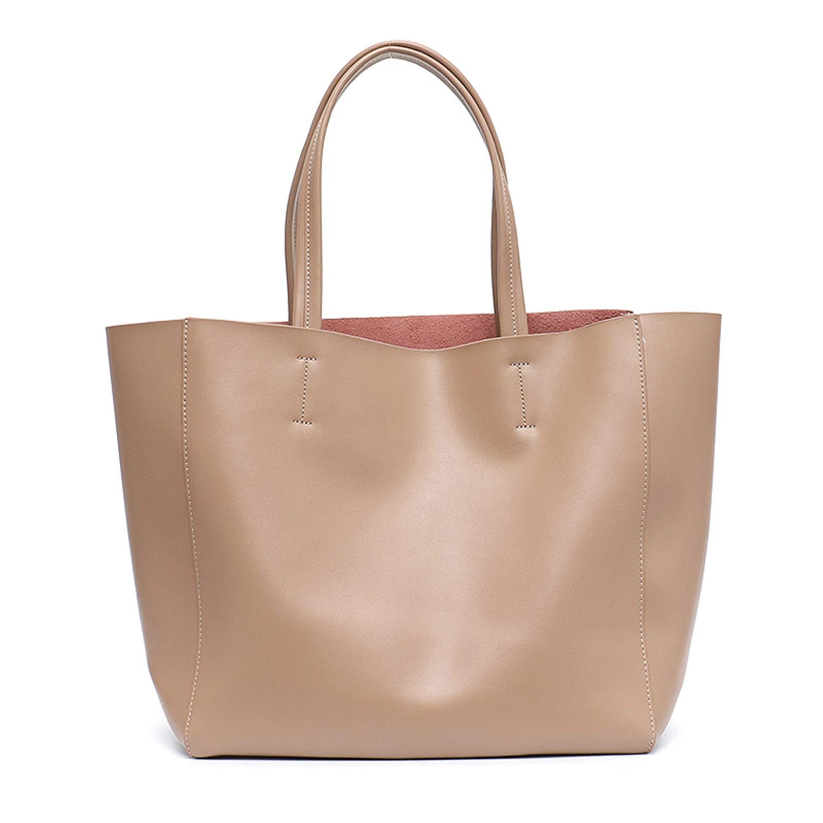 Roitkow Designer Shark Cow Leather Tote Bag for Women - Premium Cowhide Shoulder Handbag with Large Capacity (Natural Color) - Perfect for Work, Travel & Everyday Use
