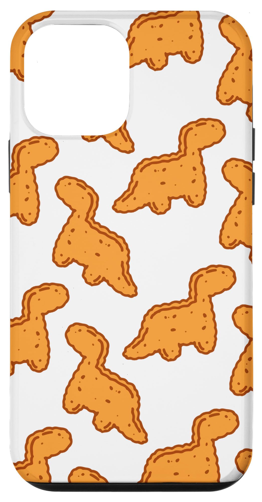 Funny iPhone 12 Mini Case - Cute Dino T-Rex Chicken Nugget Design | Durable Protective Phone Cover for Women & Men | Perfect Gift for Dinosaur Lovers, Kids & Teens | Great for Everyday Use, Work & School