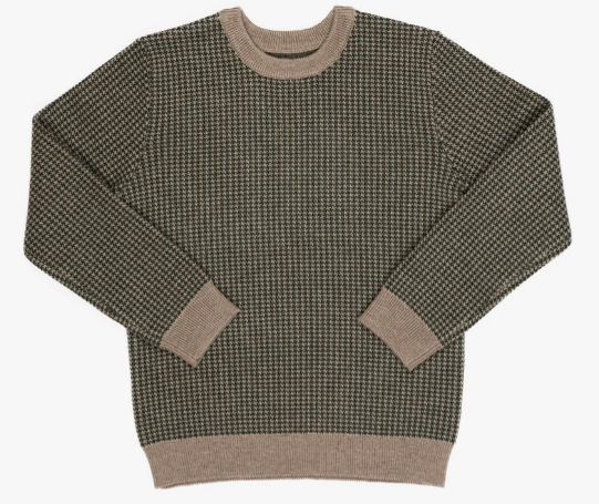 KIPP Houndstooth Sweater for Boys & Girls | Classic Checkered Knit Pullover (Size 2-14 Years) | Warm & Stylish Winter Outfit for School, Holidays & Family Photos