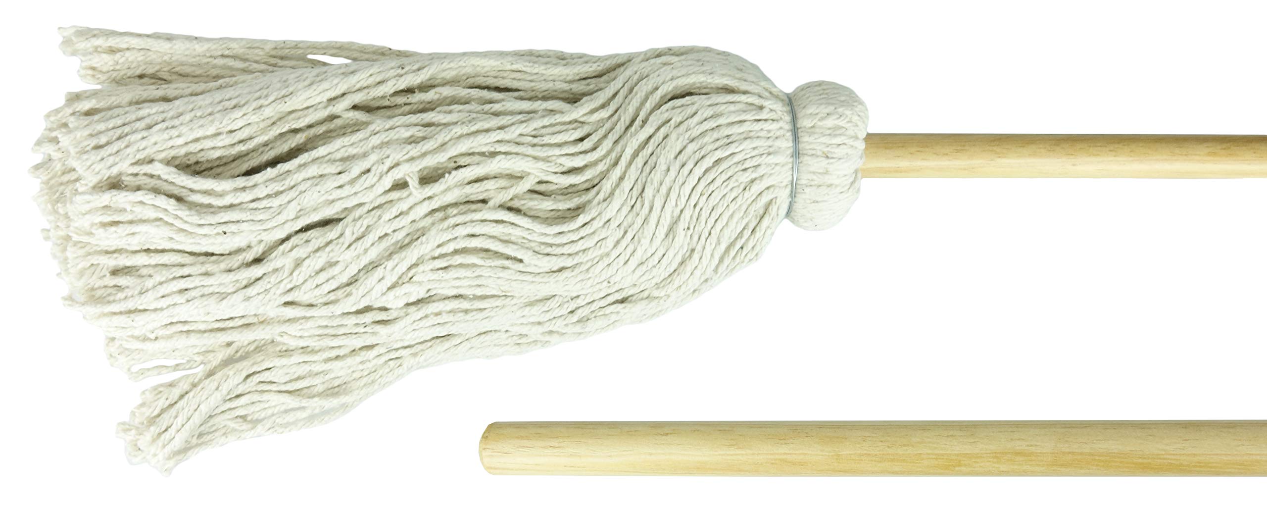Weiler 75098 20 One-Piece Deck Mop, 14 oz Heavy Duty 4-Ply Cotton, Industrial Grade Commercial Cleaning Mop (Pack of 12) - Perfect for Restaurants, Hospitals, and Industrial Facilities