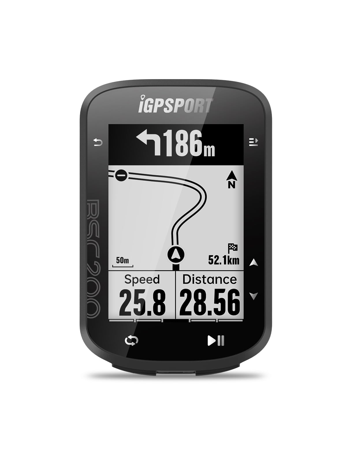 iGPSPORT BSC200 Slim Bike Computer with GPS Navigation - Wireless Cycling Speedometer, Odometer & Real-Time Route Tracking for Road & Mountain Bikes | Perfect for Commuting, Training & Outdoor Adventures