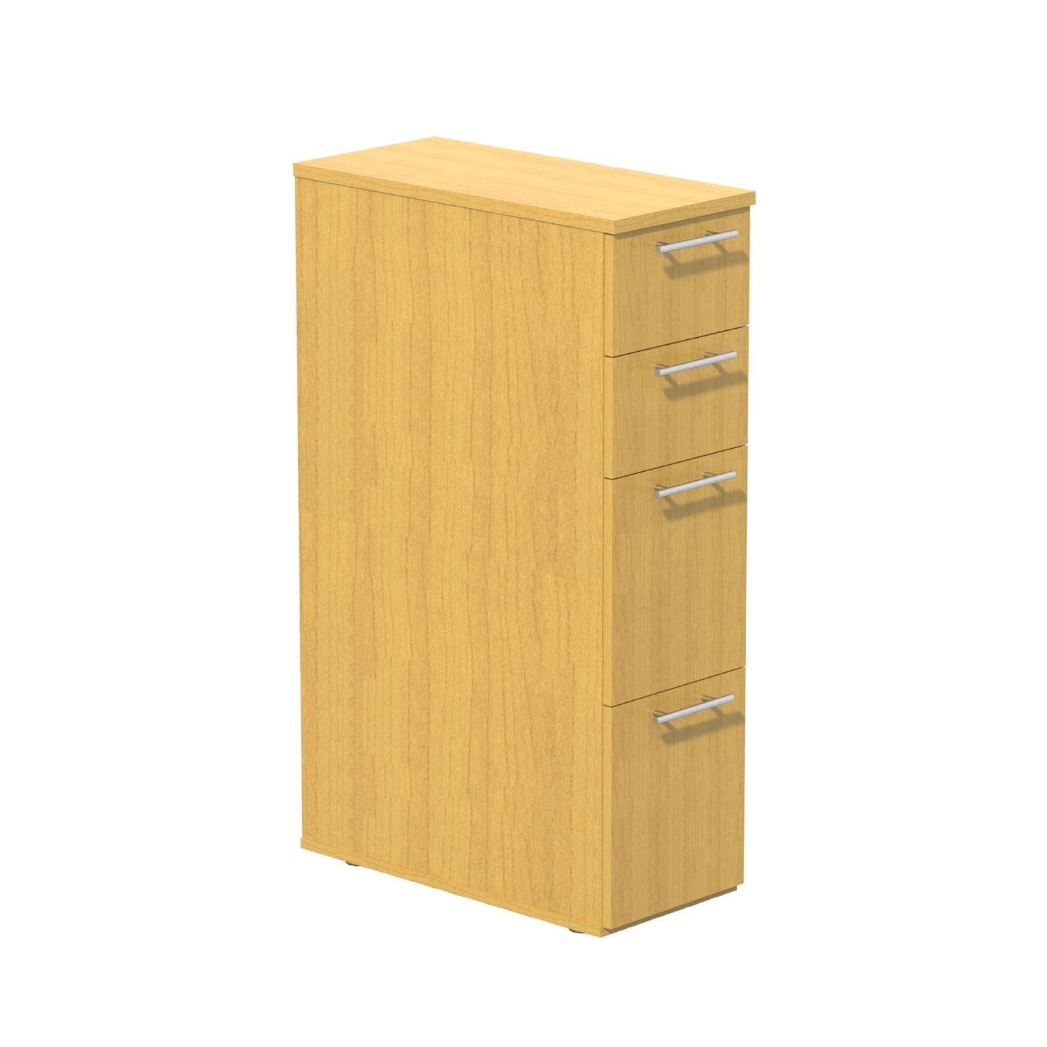 Mayline Skinny Tall Pedestal Desk Leg - Maple Finish ABSPTLMA | Modern Office Furniture for Home & Workspace